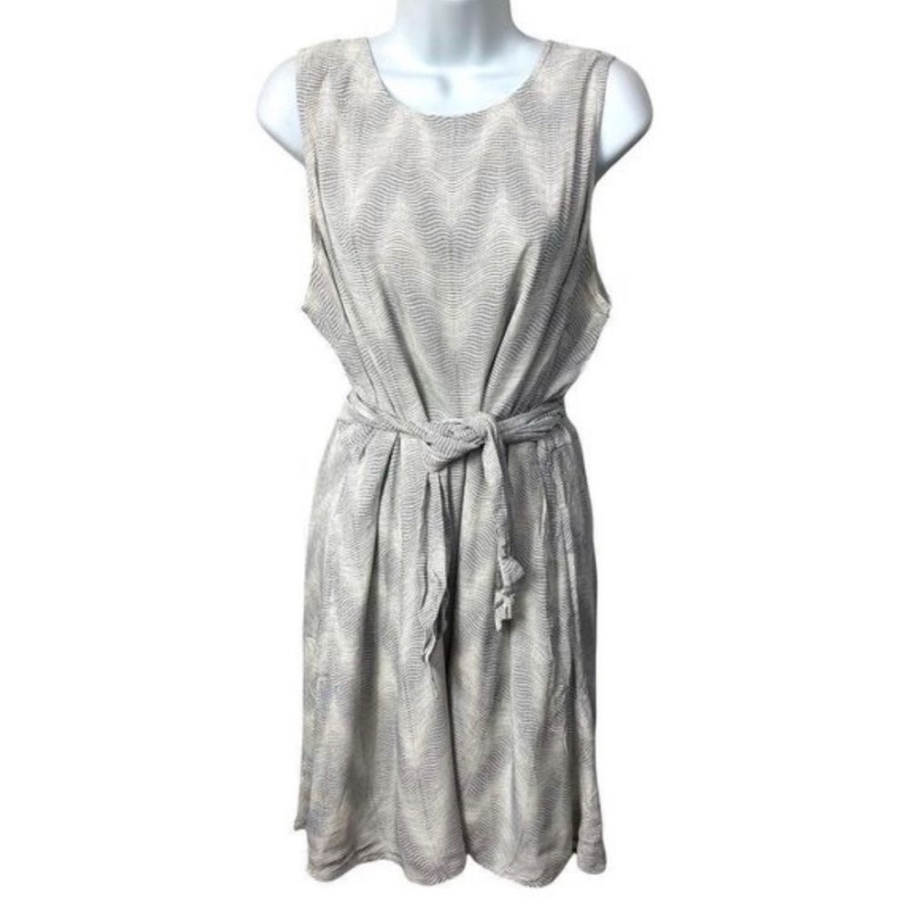 Gap Chevron Print Sleeveless Tie Waist Dress size small
